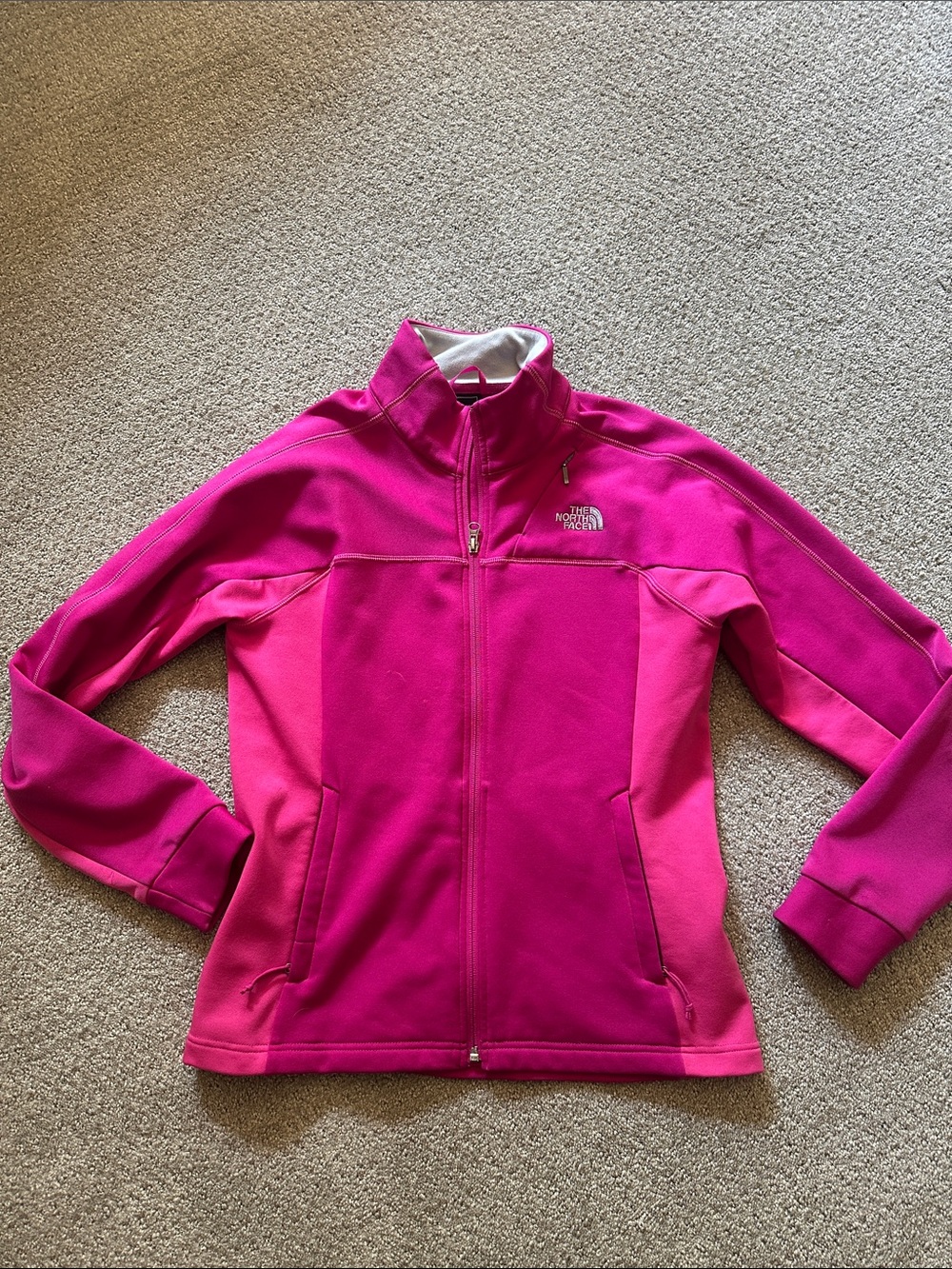 The North Face Vibrant Pink Full-Zip Fleece Jacket